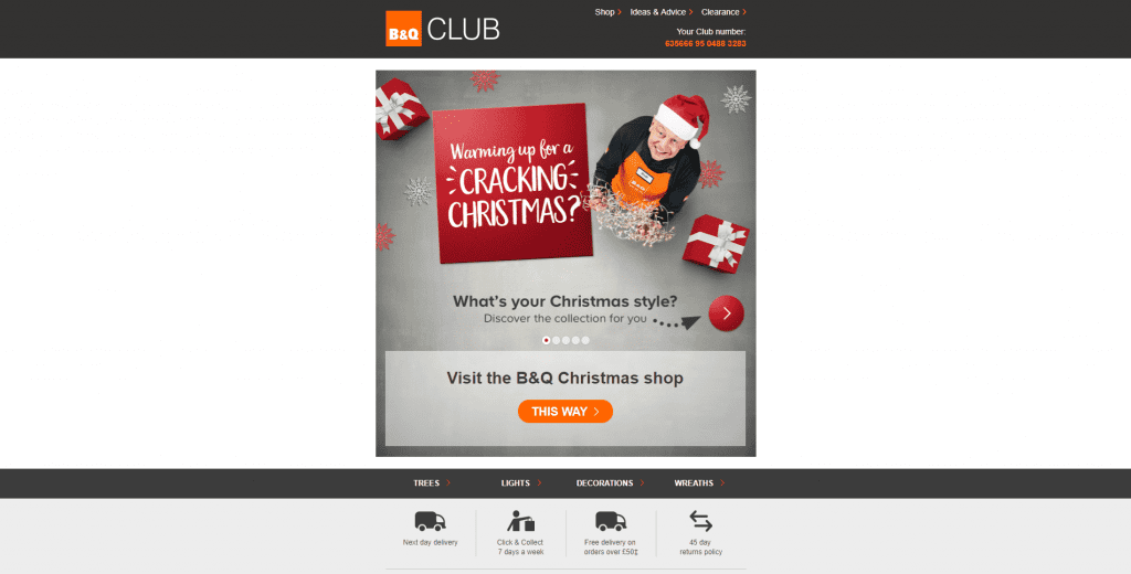 BnQ kinetic email marketing example