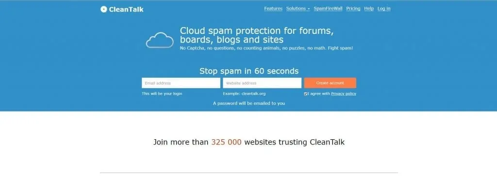Cleantalk antispam plugin for WordPress