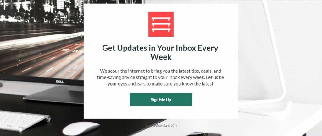 Landing page website elements examples