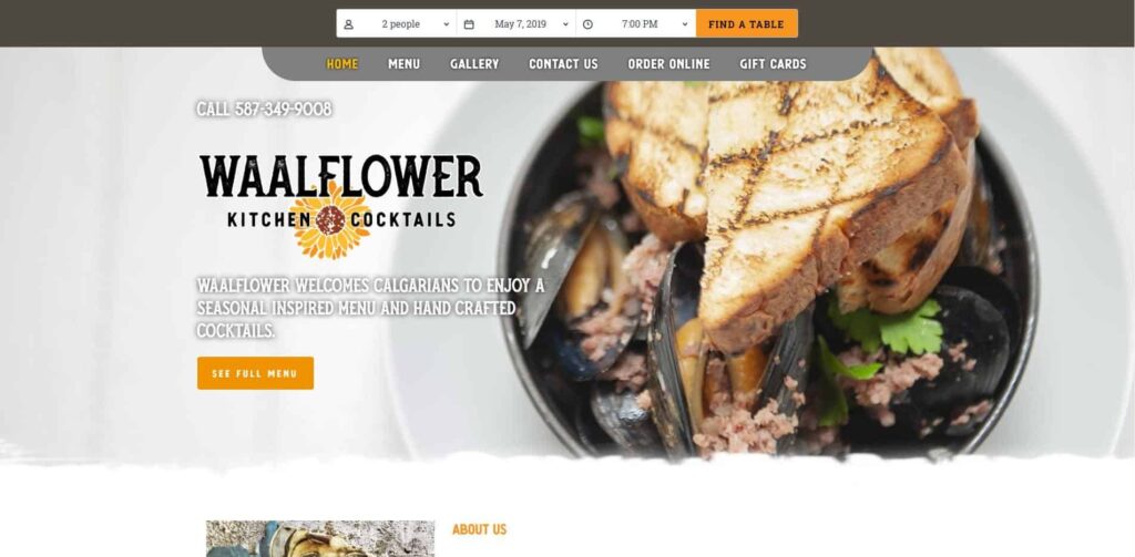homepage website elements